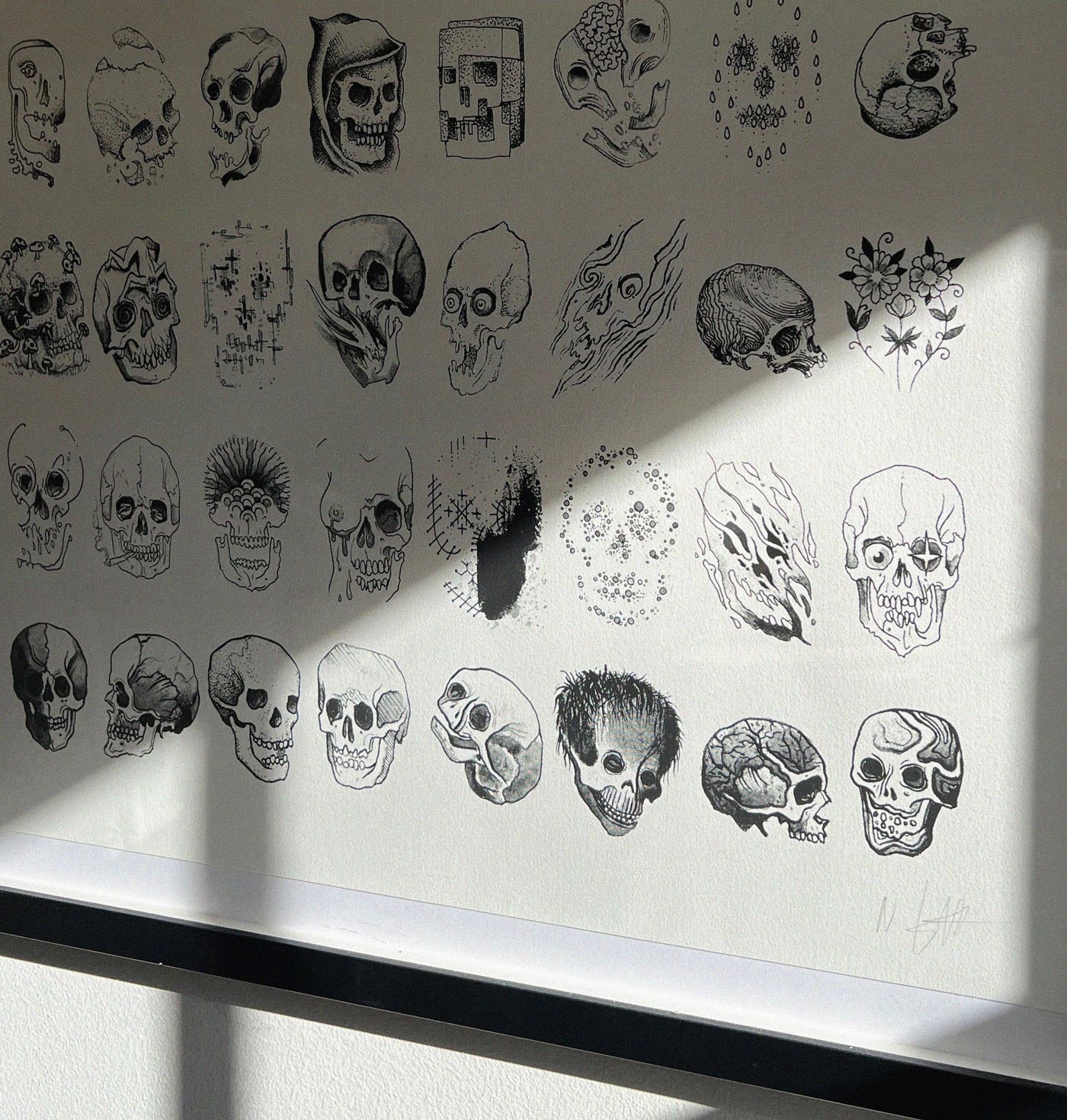100 Skulls by Nathan Kostechko-Signed & Numbered-Poster Child Prints