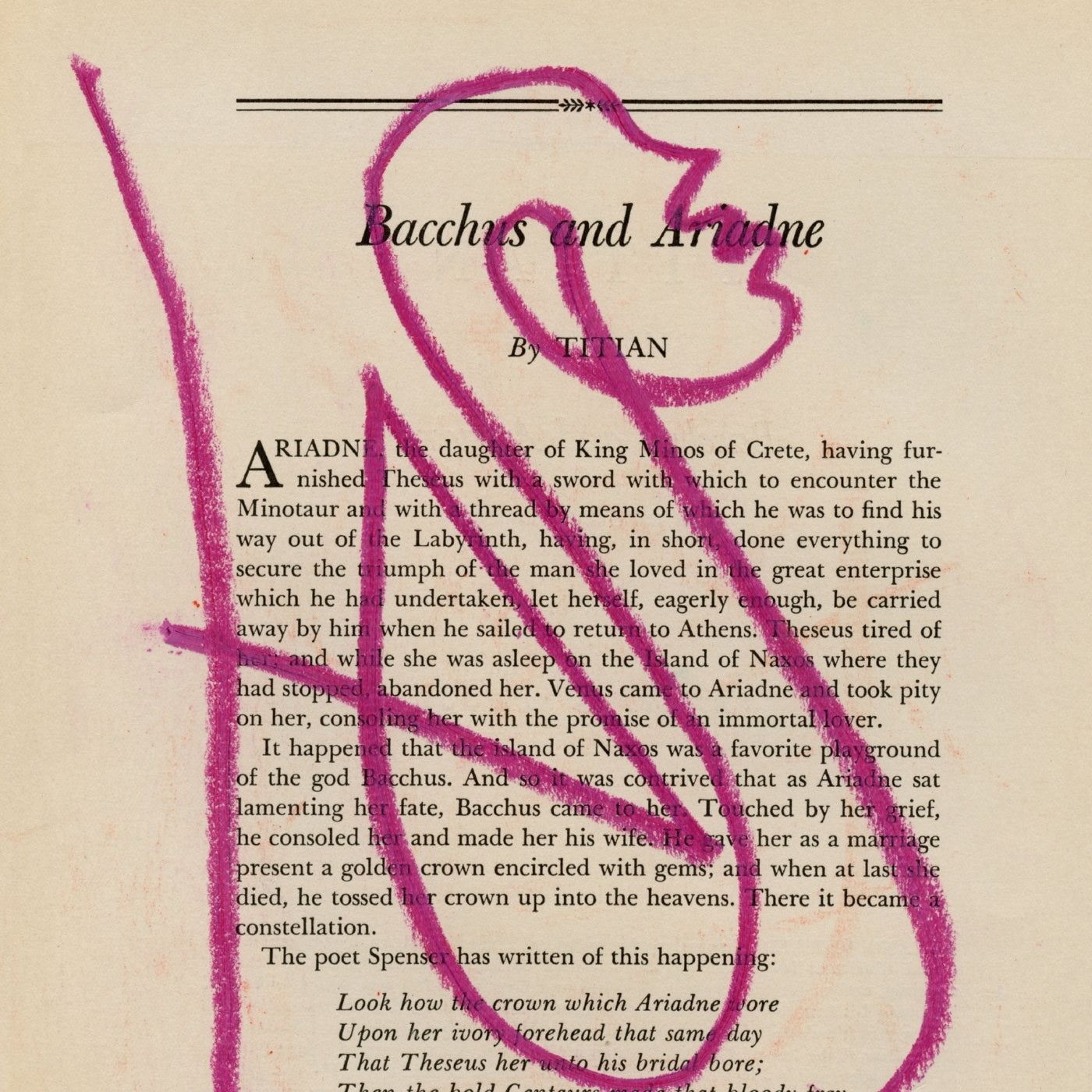 Bacchus and Ariadne by Jessalyn Brooks-Original Artwork-Poster Child Prints