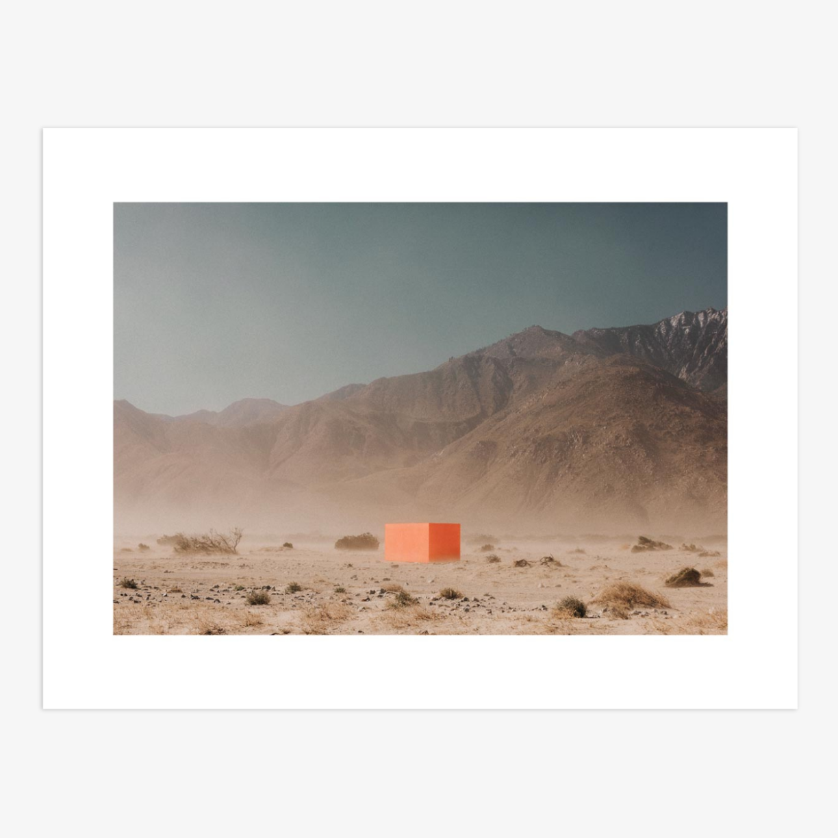 Orange Cube in the Desert by Collection-Studio Editions-Poster Child Prints