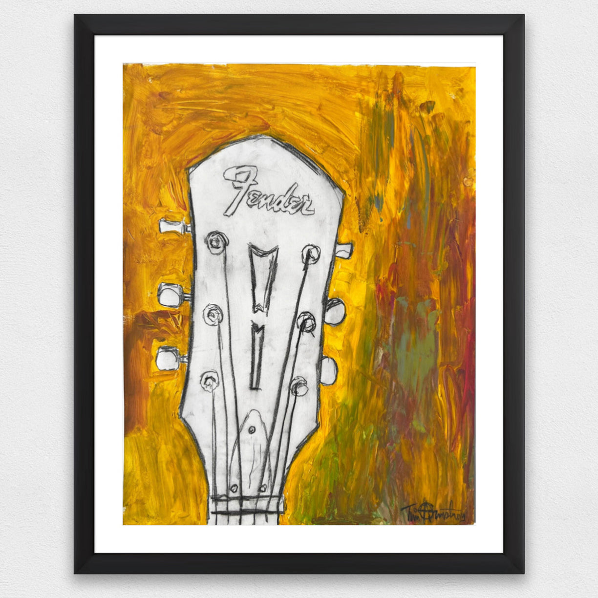 Fender Head Stock by Tim Armstrong-Original Artwork-Poster Child Prints