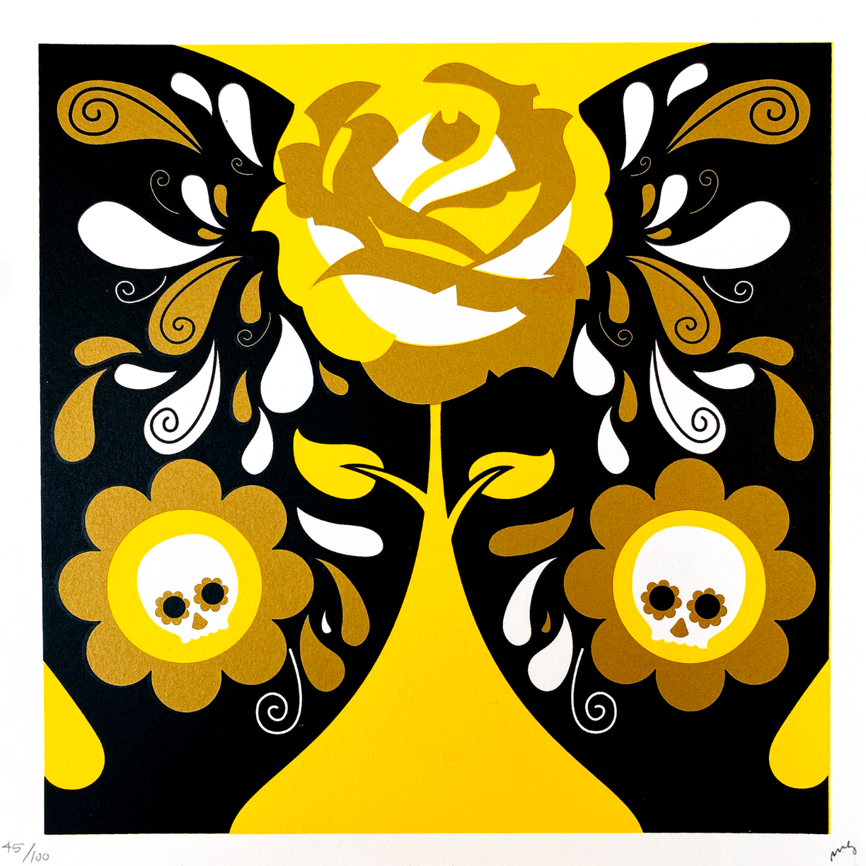 Gold Flowers by Matt Goldman-Archive-Poster Child Prints