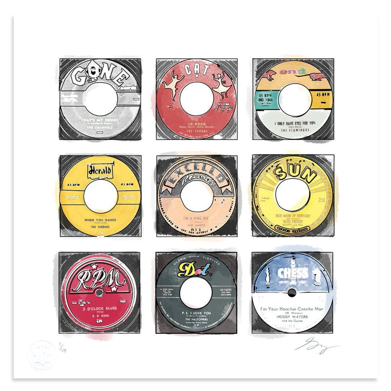 Vintage 45s by Greg Foley | Print | Poster Child Prints