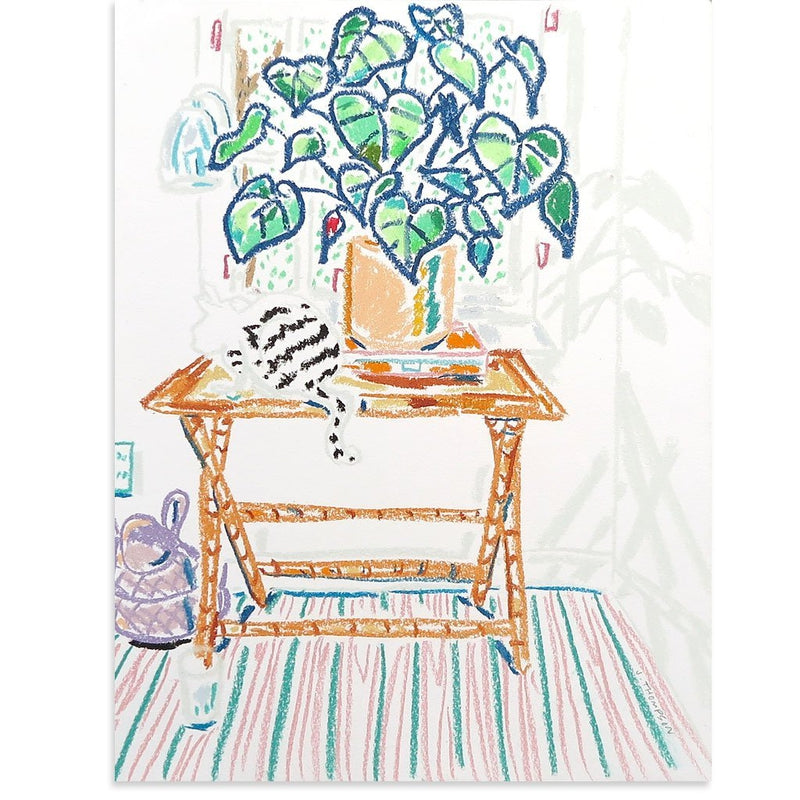 Cat on the Table by Jimmy Thompson | Original Artwork | Poster Child Prints