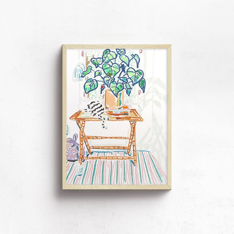 Cat on the Table by Jimmy Thompson | Original Artwork | Poster Child Prints