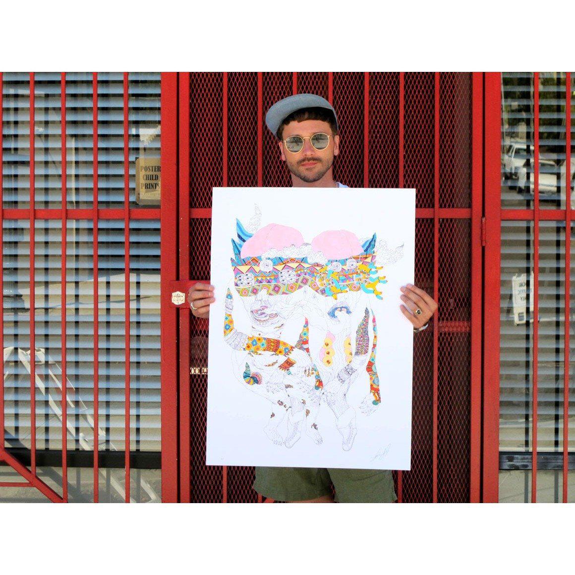 Untitled (Two Heads) by John Gourley | Archive | Poster Child Prints