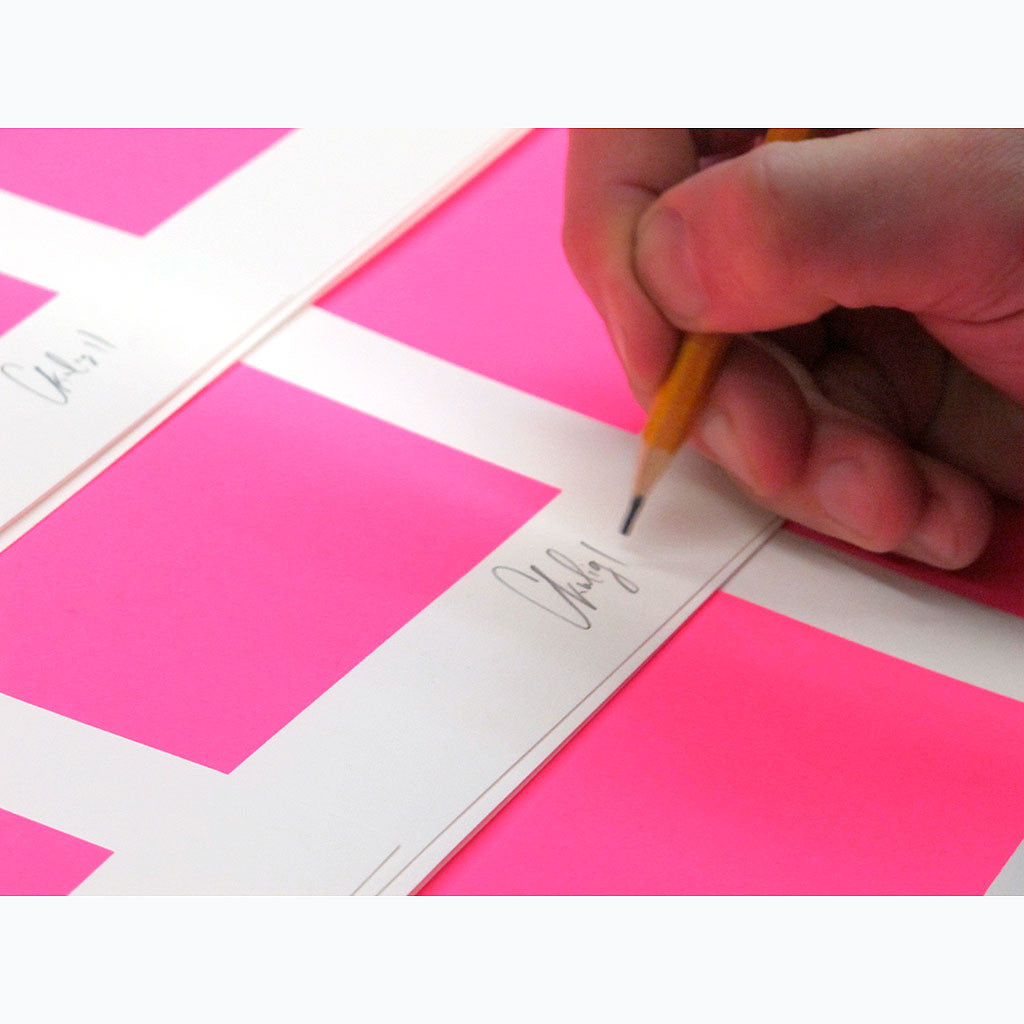 Love Me, Fluorescent Pink by Curtis Kulig | Archive | Poster Child Prints