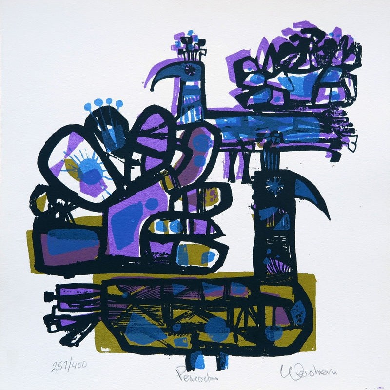 Peacocks, Purple by David Weidman | Print | Poster Child Prints