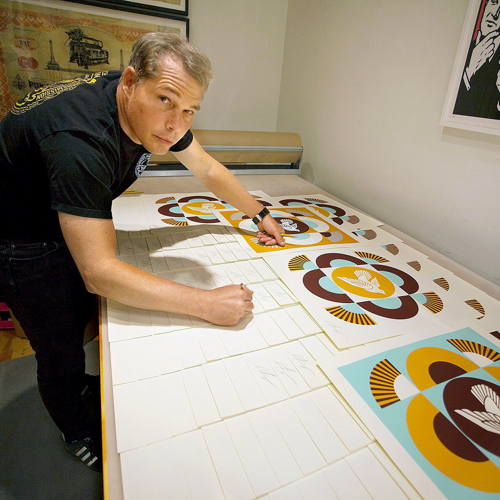 Geometric Dove Series by Shepard Fairey