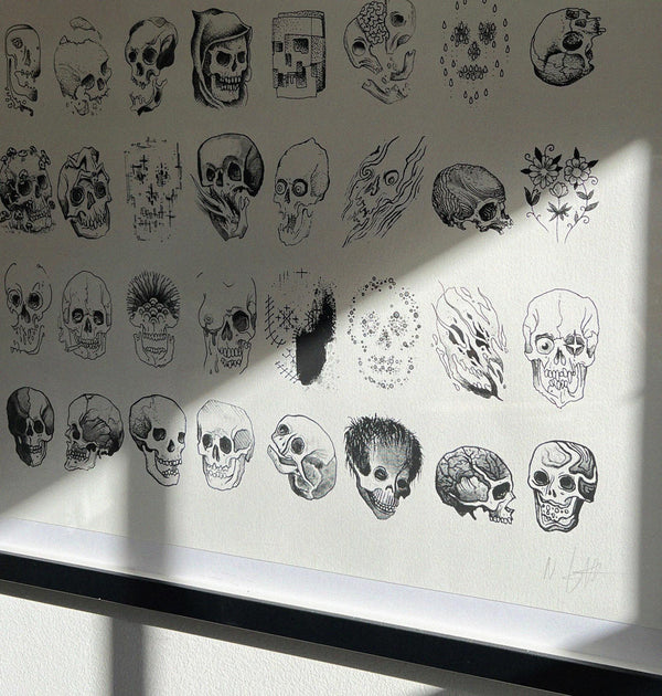 Nathan Kostechko | 100 Skulls | Limited Edition Prints - Poster