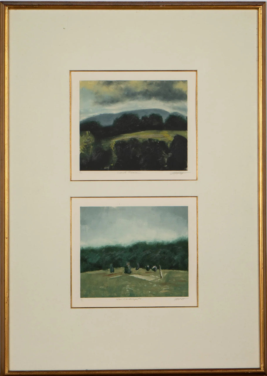 Artist Unknown: Two Landscape Works by Found Art-Found Art-Poster Child Prints