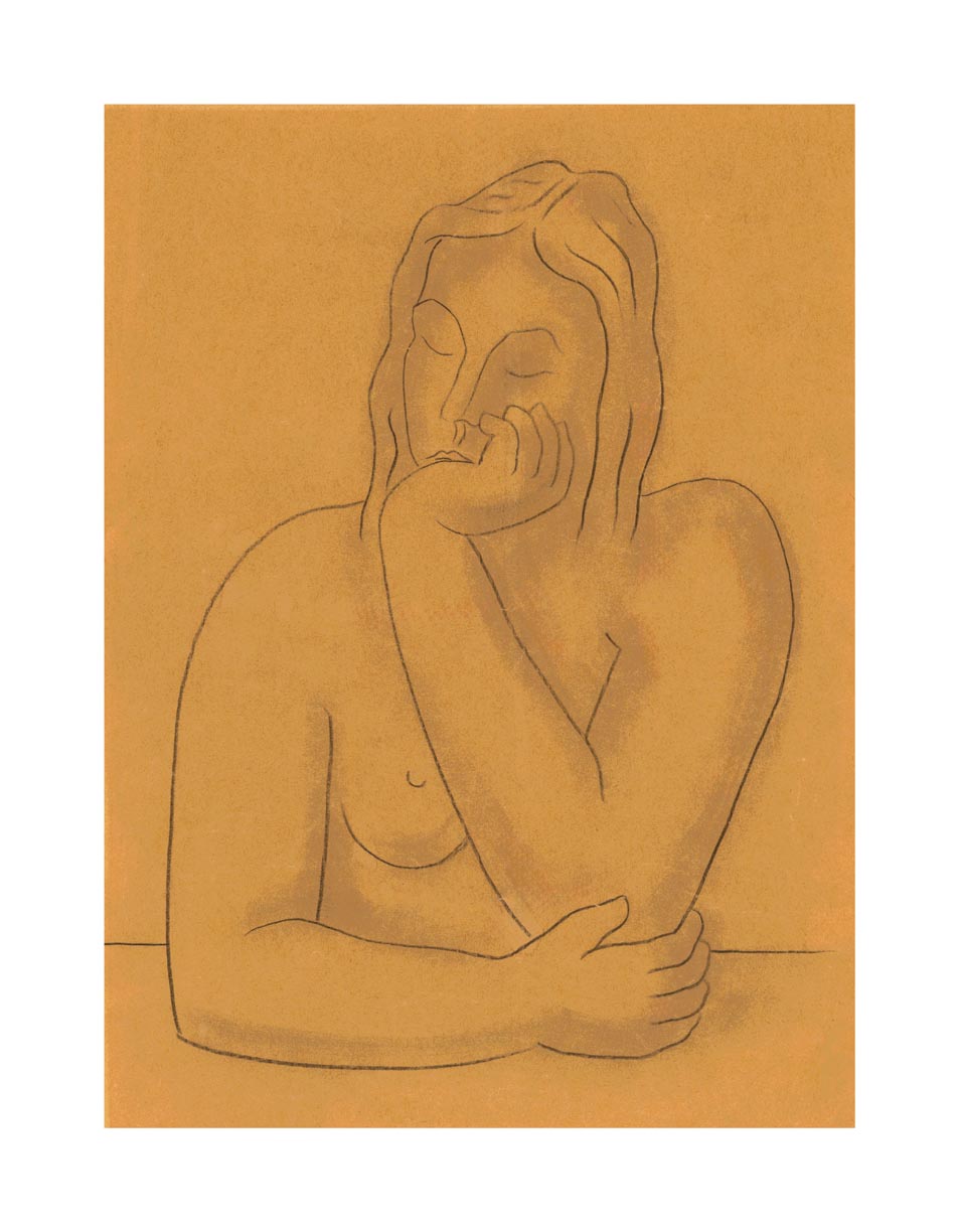Ochre Figure Study by Collection-Studio Editions-Poster Child Prints