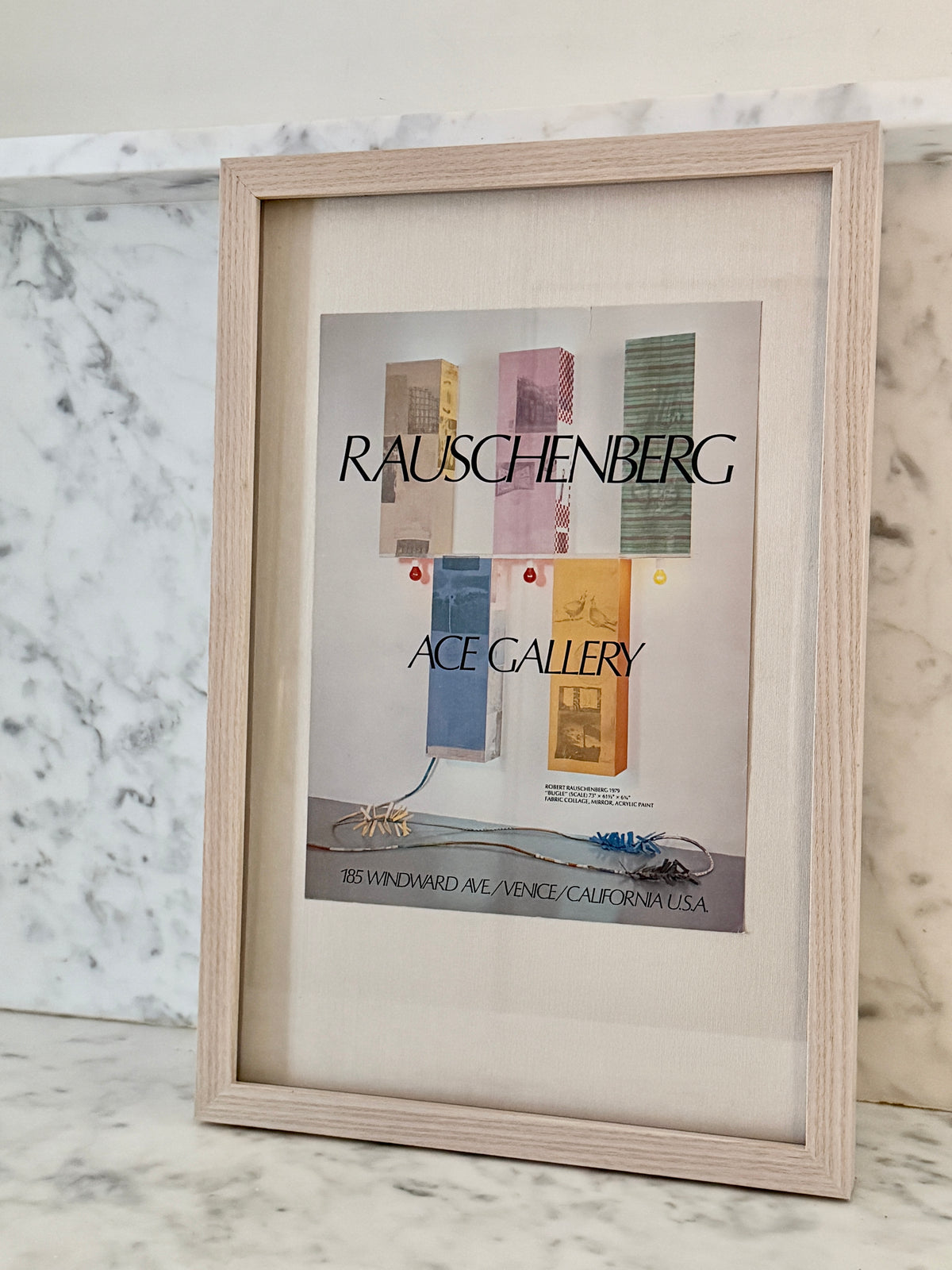 Framed Rauschenberg ACE Gallery Exhibition Poster