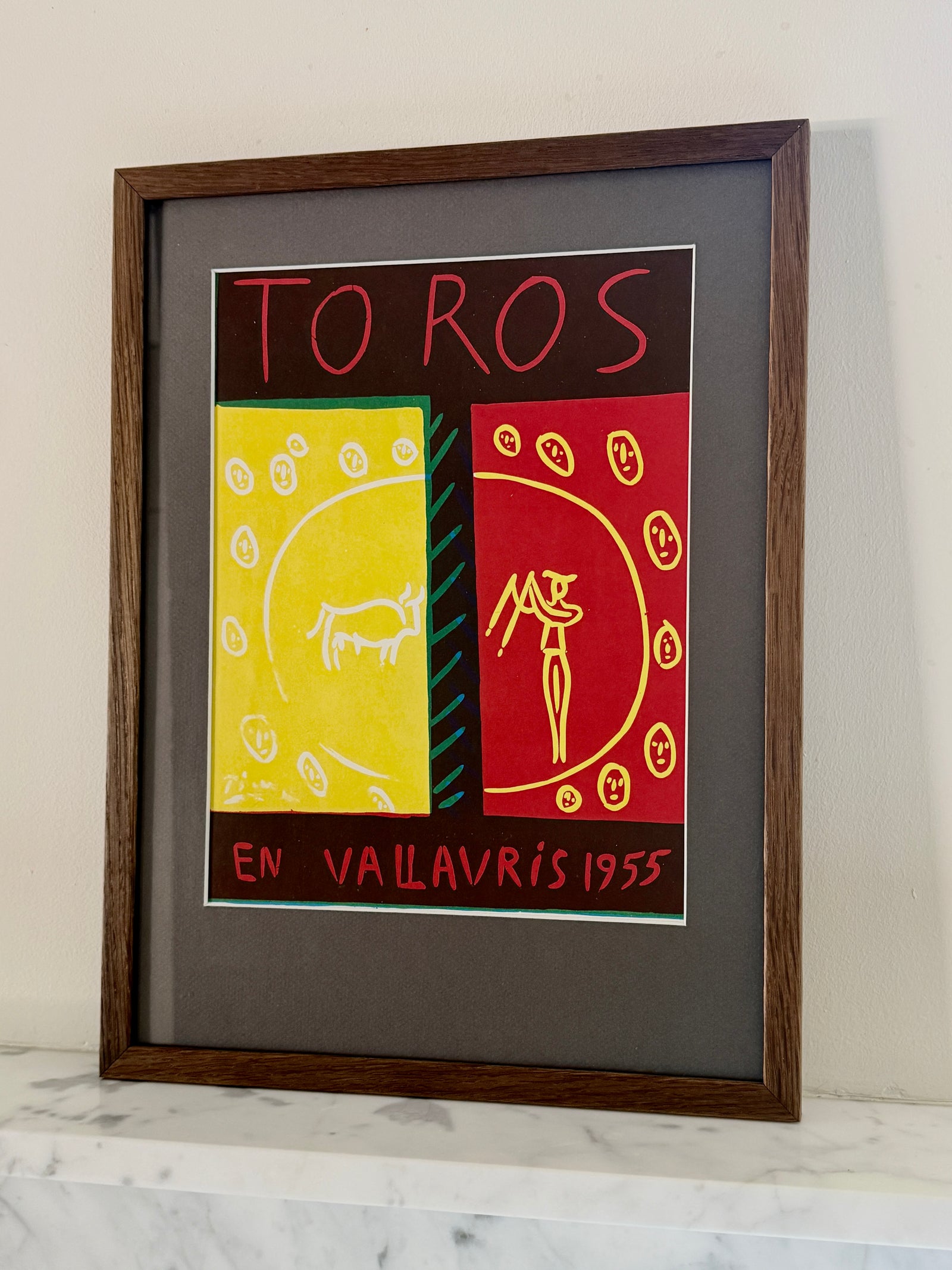 Toros en Vallauris 1955 by Found Art-Found Art-Poster Child Prints