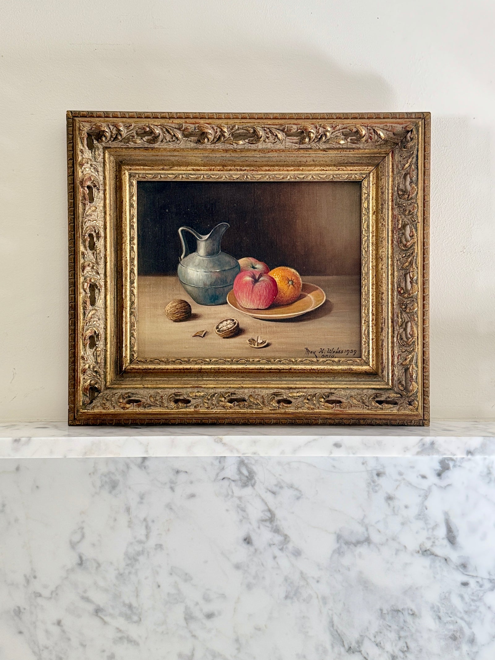 Fruit, Pewter Jug & Walnut by Found Art-Found Art-Poster Child Prints