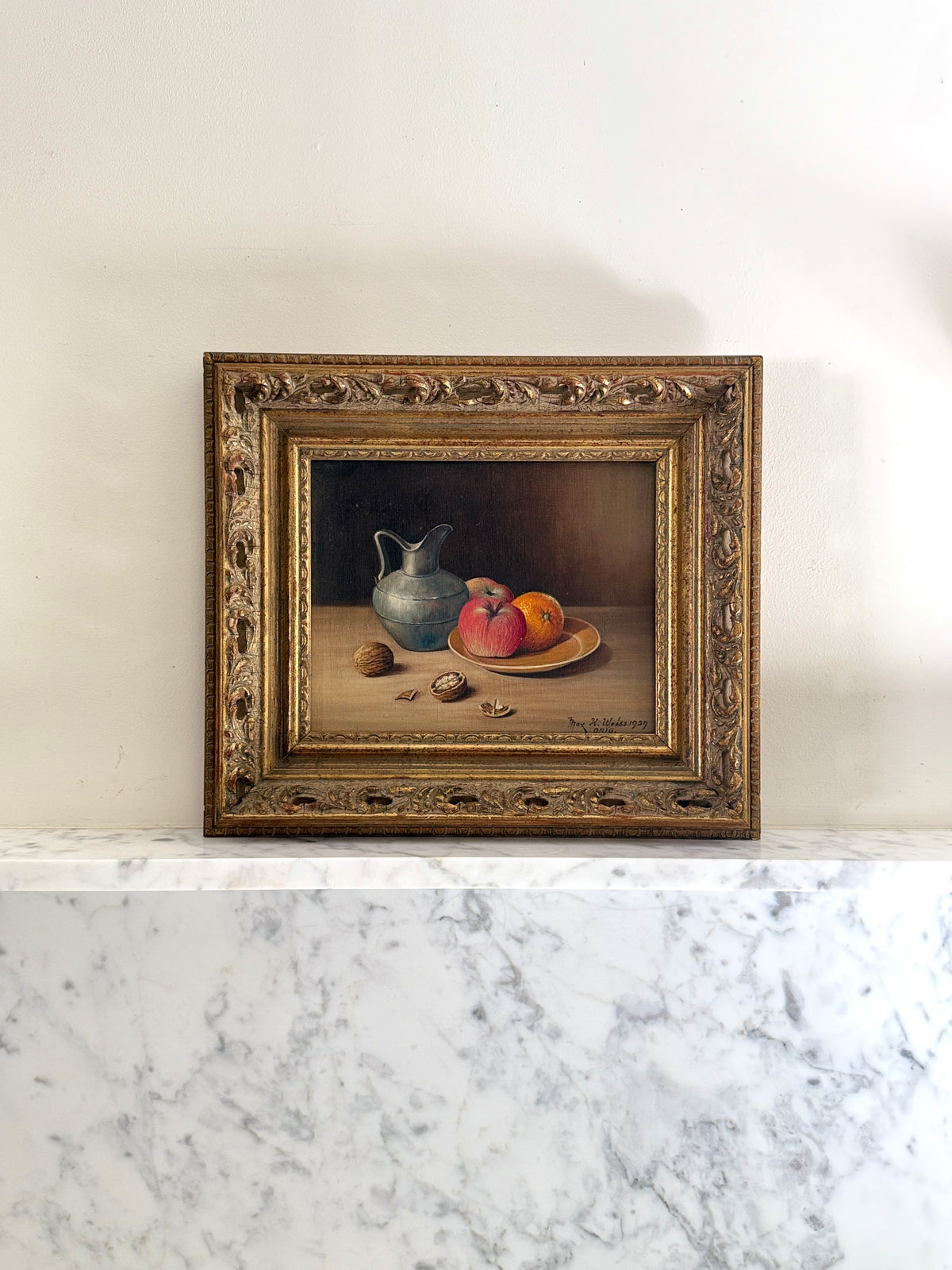 Fruit, Pewter Jug & Walnut by Found Art-Found Art-Poster Child Prints