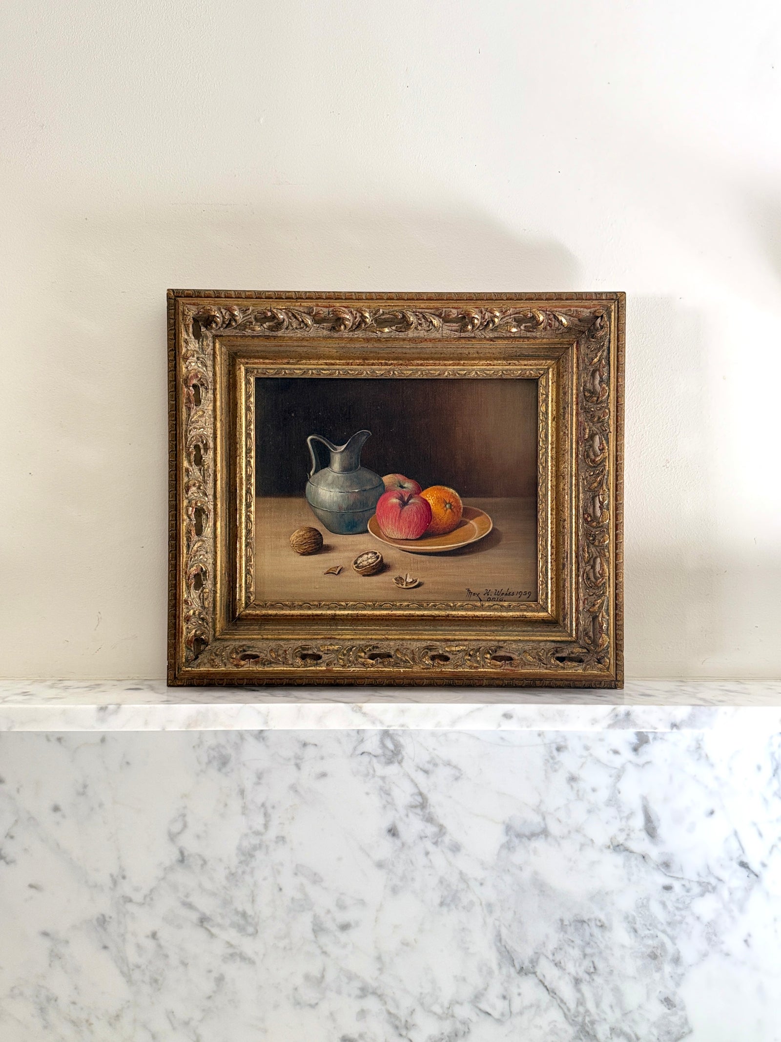 Fruit, Pewter Jug & Walnut by Found Art-Found Art-Poster Child Prints