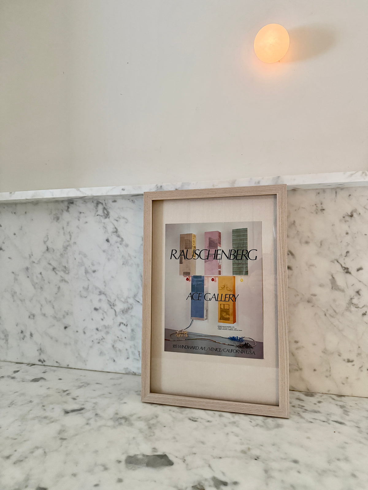 Framed Rauschenberg ACE Gallery Exhibition Poster