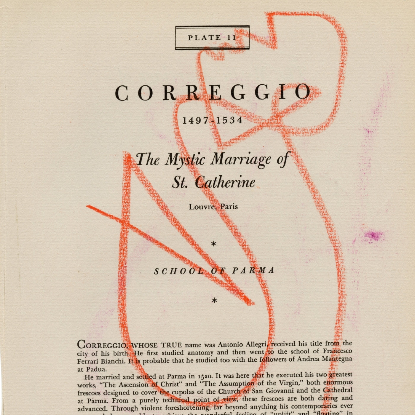CORREGGIO Plate 11 by Jessalyn Brooks-Original Artwork-Poster Child Prints