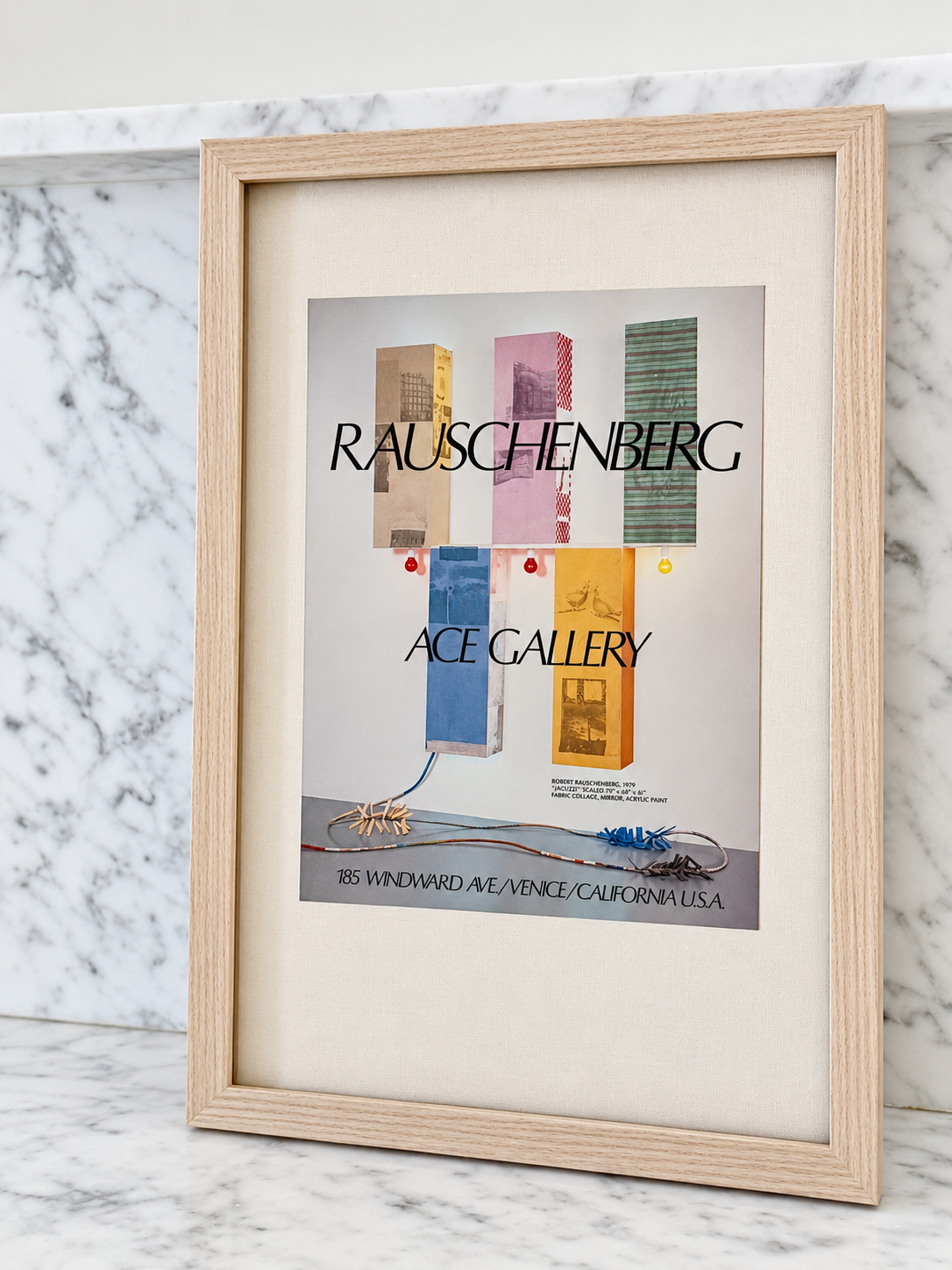 Framed Rauschenberg ACE Gallery Exhibition Poster