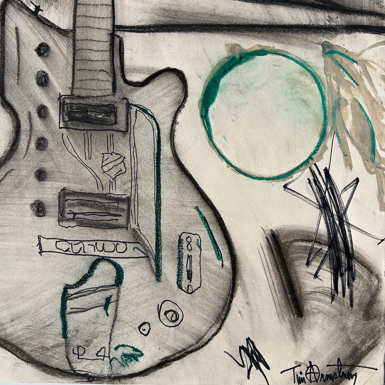 Guitar Composition 2 by Tim Armstrong-Original Artwork-Poster Child Prints