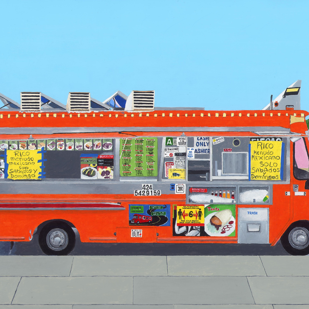 Orange Food Truck by Horace Panter-Giclée Print-Poster Child Prints