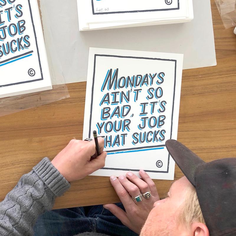 Mondays by Ornamental Conifer-Screen Print-Poster Child Prints