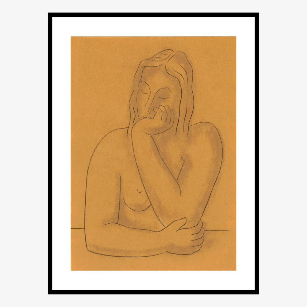 Ochre Figure Study by Collection-Studio Editions-Poster Child Prints