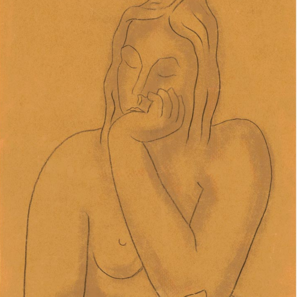 Ochre Figure Study by Collection-Studio Editions-Poster Child Prints