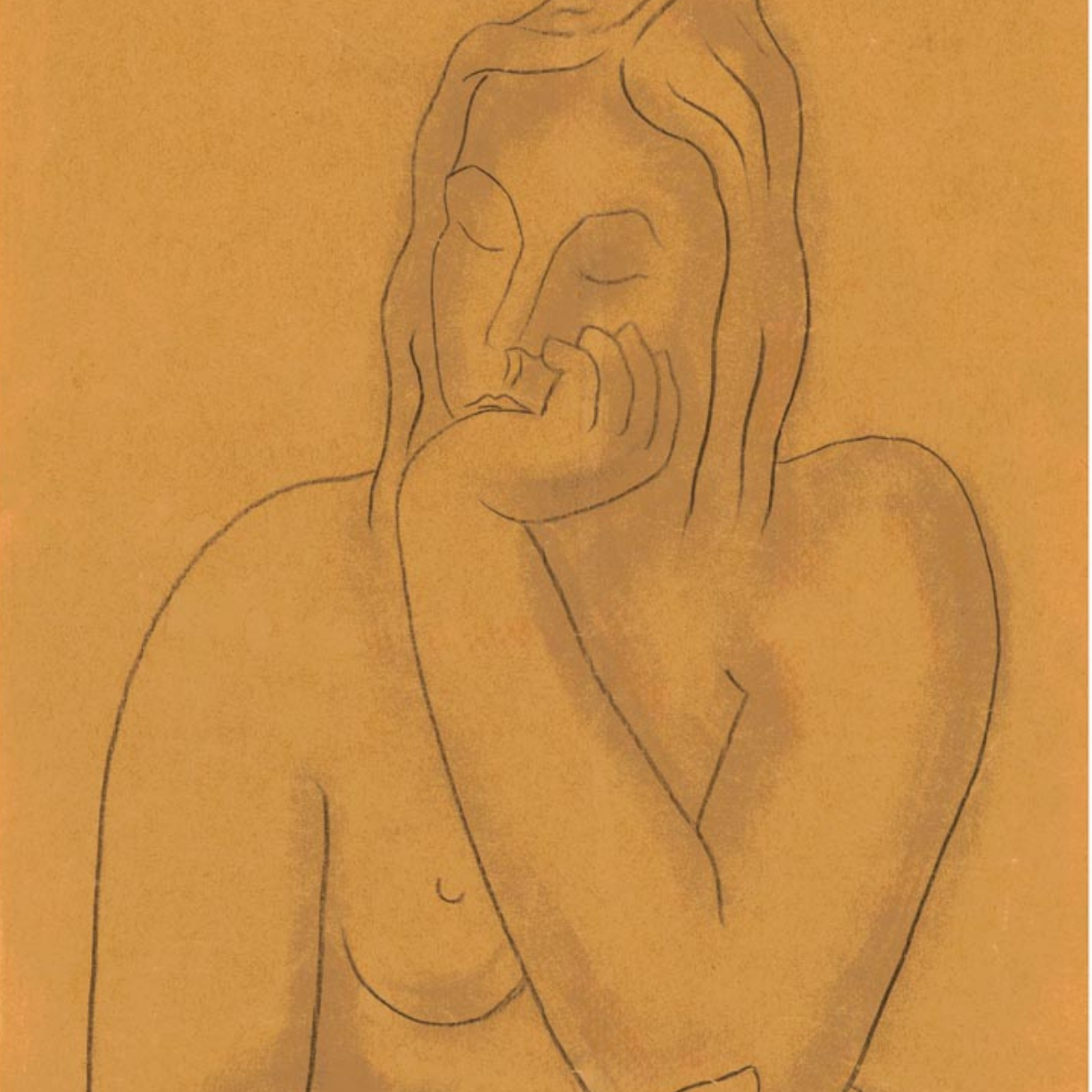 Ochre Figure Study by Collection-Studio Editions-Poster Child Prints