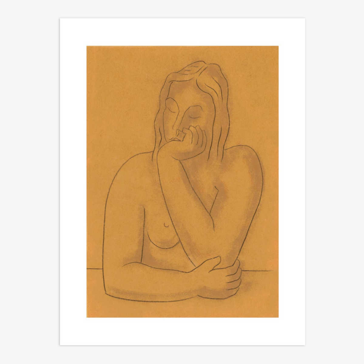 Ochre Figure Study by Collection-Studio Editions-Poster Child Prints