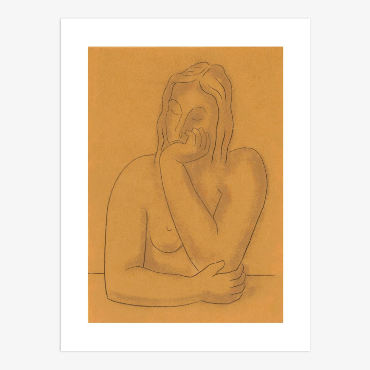 Ochre Figure Study by Collection-Studio Editions-Poster Child Prints