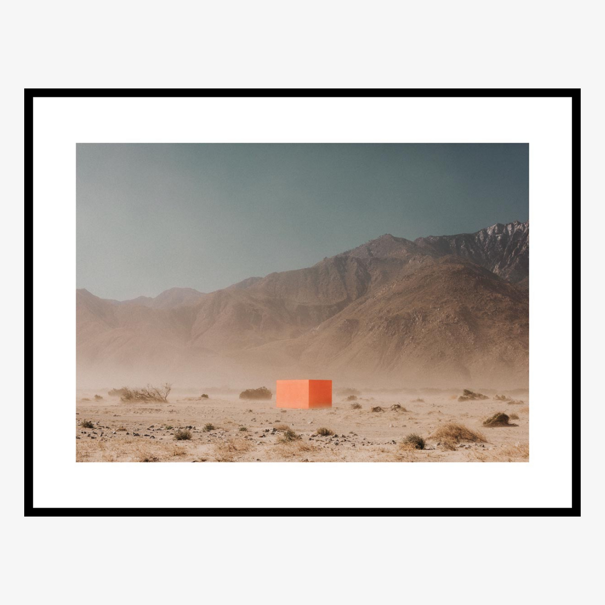 Orange Cube in the Desert by Collection-Studio Editions-Poster Child Prints