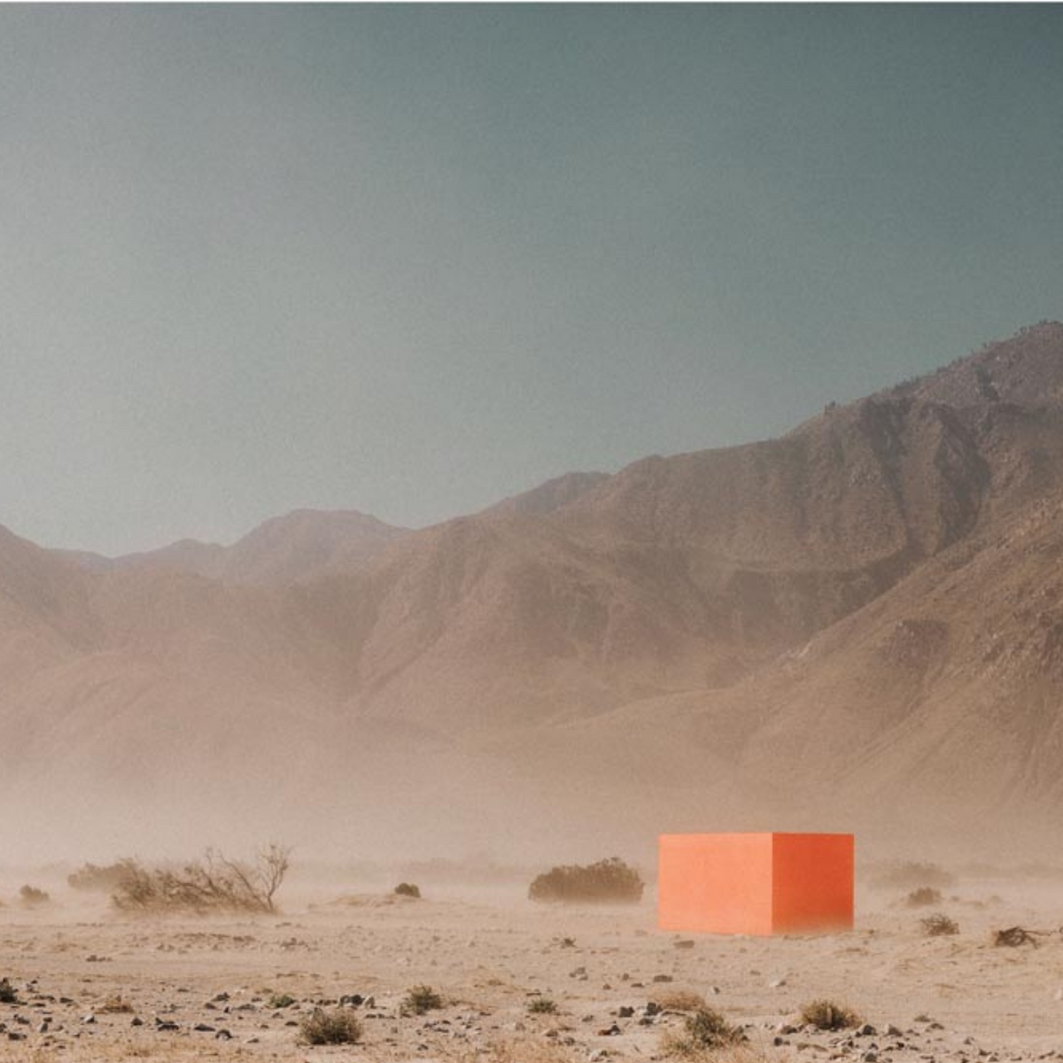 Orange Cube in the Desert by Collection-Studio Editions-Poster Child Prints