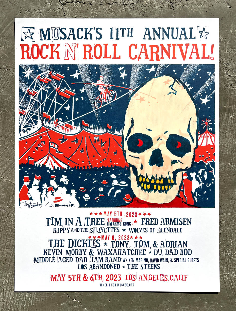 Rock n&#39; Roll Carnival Poster by Tim Armstrong - Vault Sale-Tim Armstrong - Vault Sale-Poster Child Prints