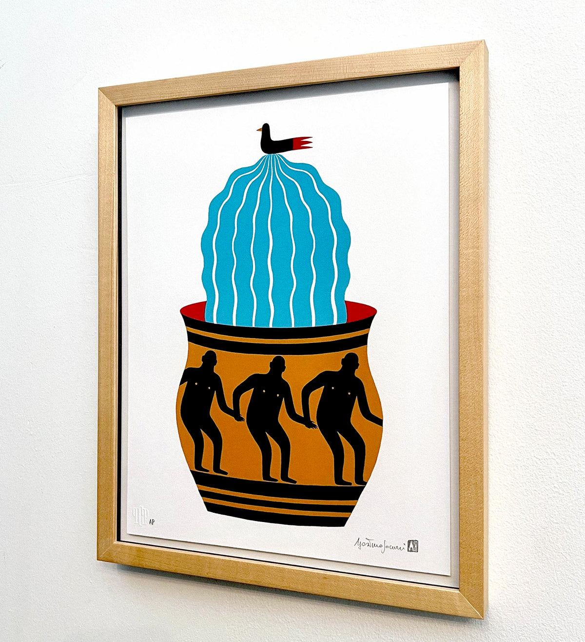 Painted Vase 3 Framed by Agostino Iacurci-Signed &amp; Numbered-Poster Child Prints