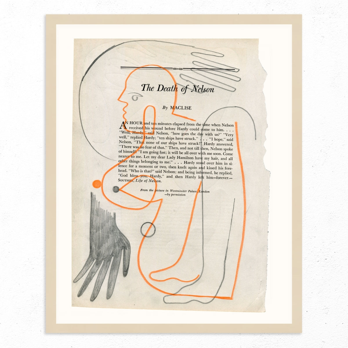 The Death of Nelson by Jessalyn Brooks-Original Artwork-Poster Child Prints