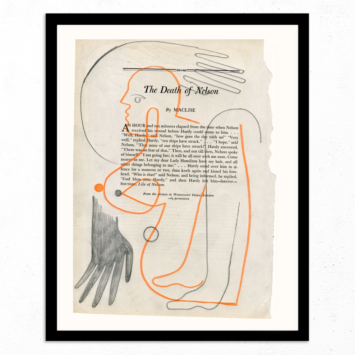 The Death of Nelson by Jessalyn Brooks-Original Artwork-Poster Child Prints