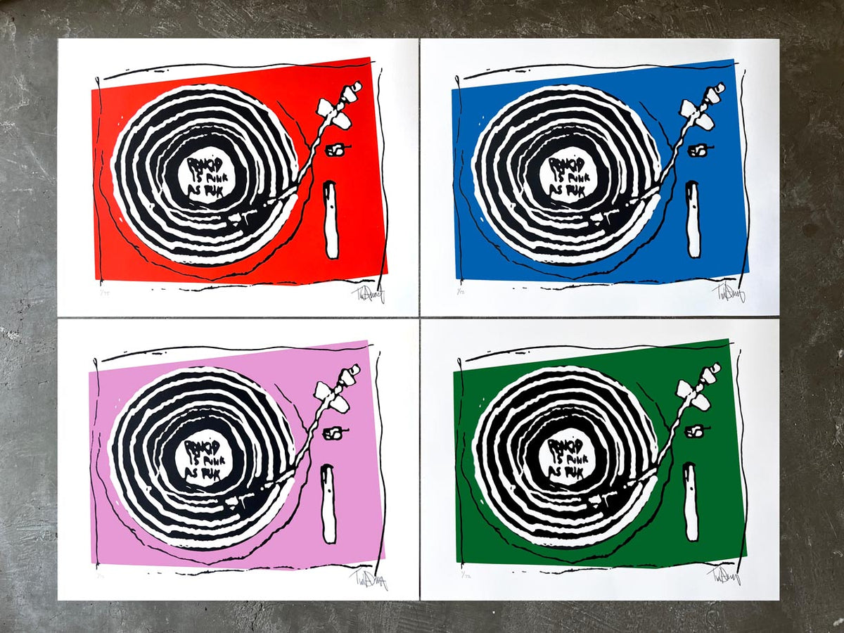 Turntable Set of 4 by Tim Armstrong-Signed &amp; Numbered-Poster Child Prints