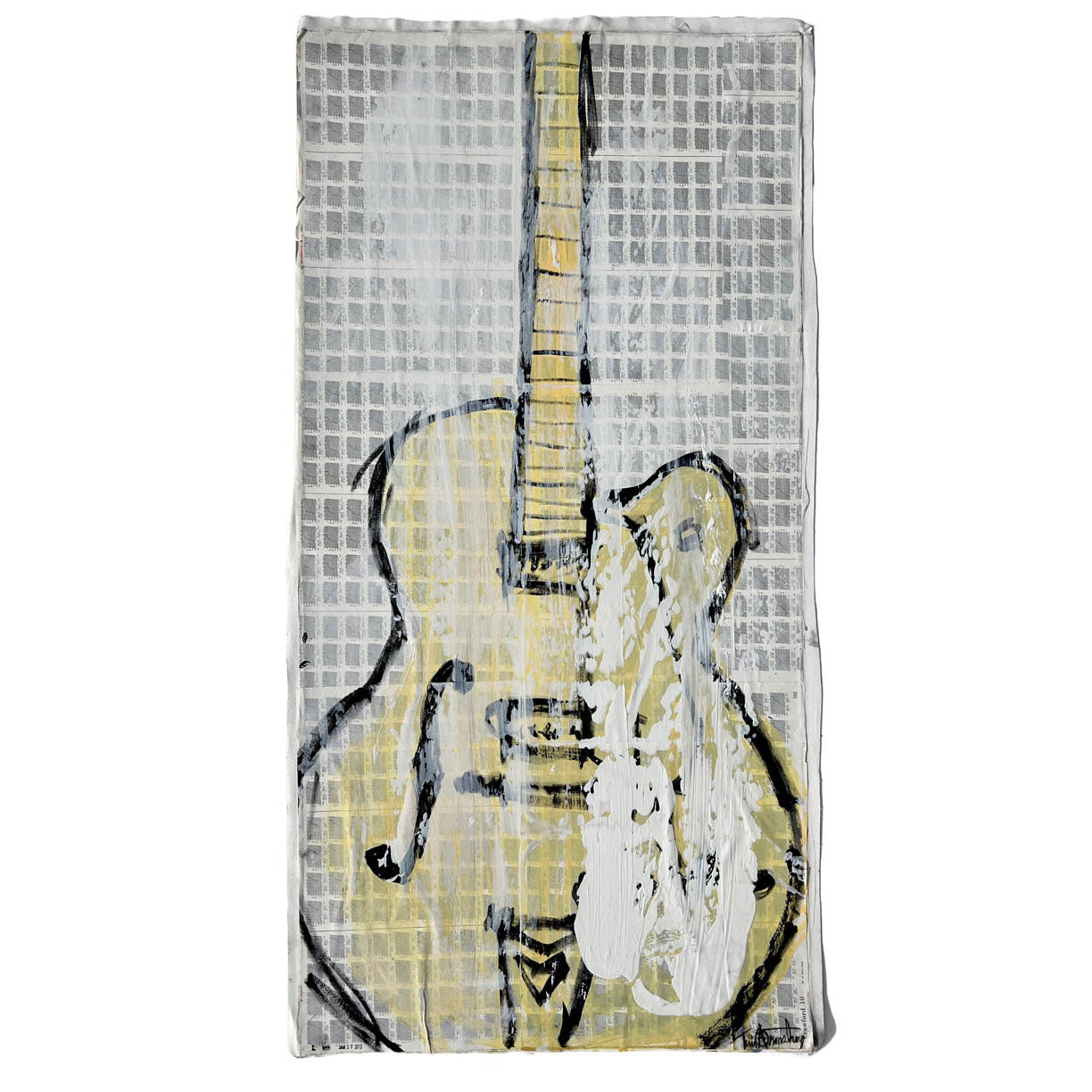 Yellow Gretsch by Tim Armstrong-Original Artwork-Poster Child Prints