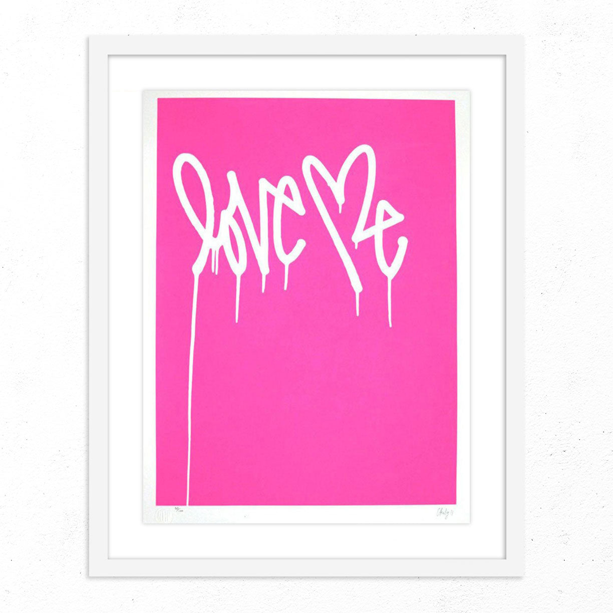 Love Me, Fluorescent Pink by Curtis Kulig-Archive-Poster Child Prints