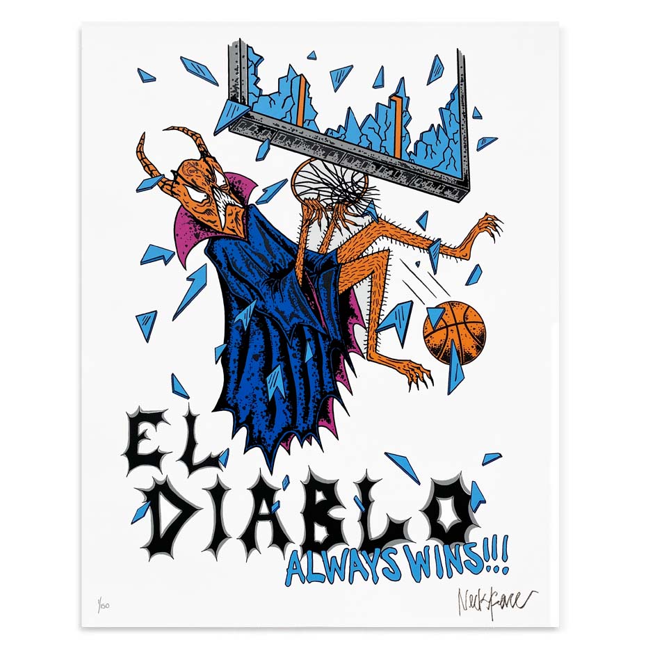 EL DIABLO DUNKS by Neckface-Artist Limited Editions-Poster Child Prints