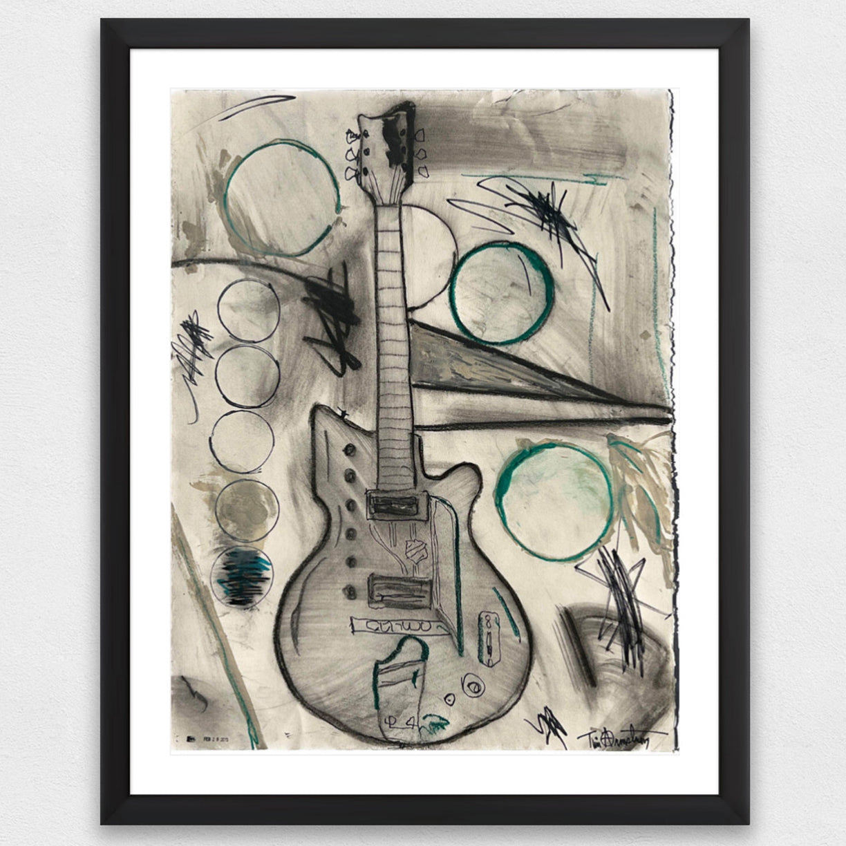 Guitar Composition 2 by Tim Armstrong-Original Artwork-Poster Child Prints