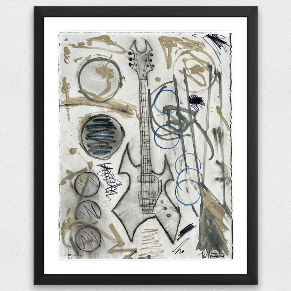 Guitar Composition 1 by Tim Armstrong-Original Artwork-Poster Child Prints