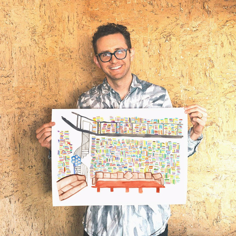 Lagerfeld&#39;s Library by Todd Selby | Print | Poster Child Prints