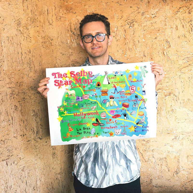 The Selby's LA Star Map by Todd Selby | Print | Poster Child Prints