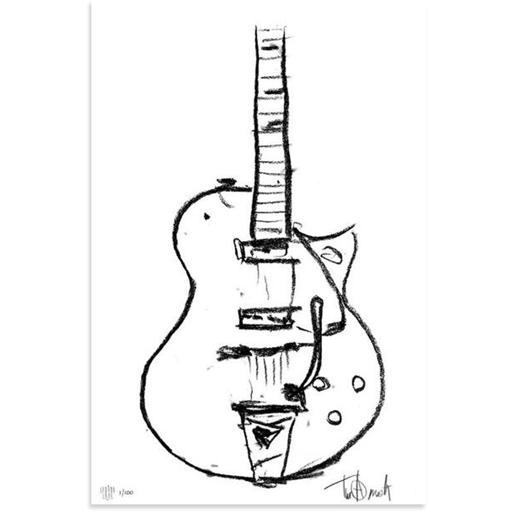 Charcoal Gretsch by Tim Armstrong | Archive | Poster Child Prints