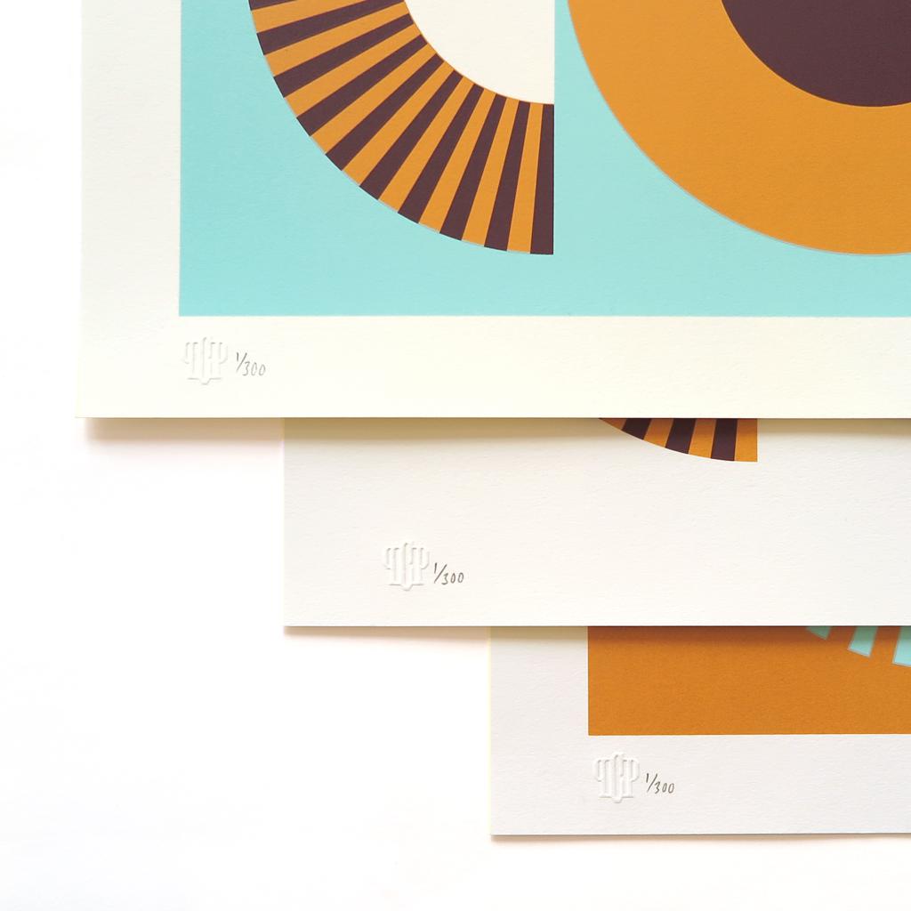 OBEY Geometric Doves, Blue/Orange by Shepard Fairey | Archive | Poster Child Prints