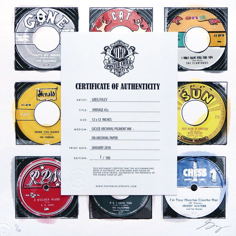Vintage 45s by Greg Foley | Print | Poster Child Prints