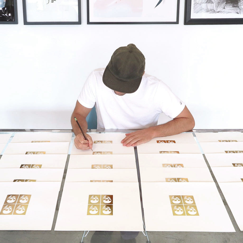 Gold Foil Grid by Skullphone | Print | Poster Child Prints