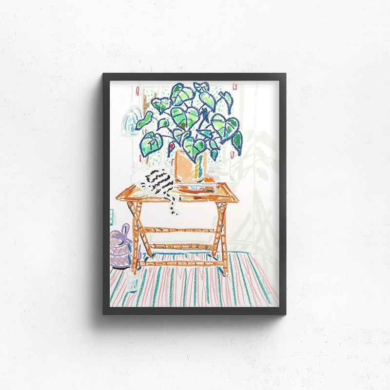 Cat on the Table by Jimmy Thompson | Original Artwork | Poster Child Prints